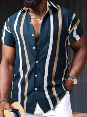 SHIVAY FAB Men Striped Casual Multicolor Shirt
