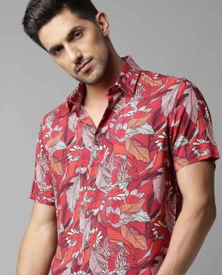 Silky Vilky Men Printed Casual Red Shirt