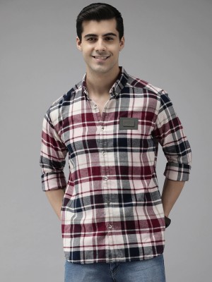 THE BEAR HOUSE Men Checkered Casual Multicolor Shirt