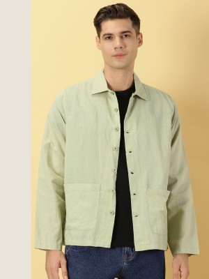 THOMAS SCOTT Men Solid Casual Light Green Shirt