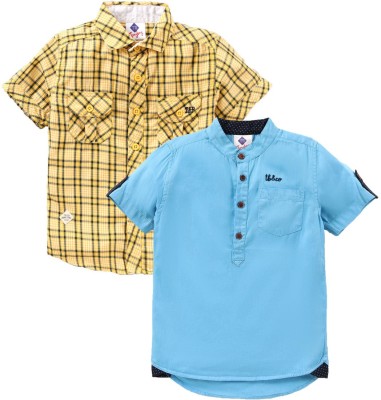 Tonyboy Boys Checkered Casual Multicolor Shirt(Pack of 2)