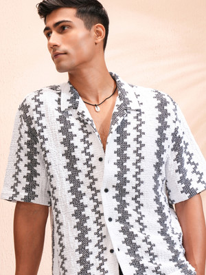 HIGHLANDER Men Self Design Casual Multicolor Shirt