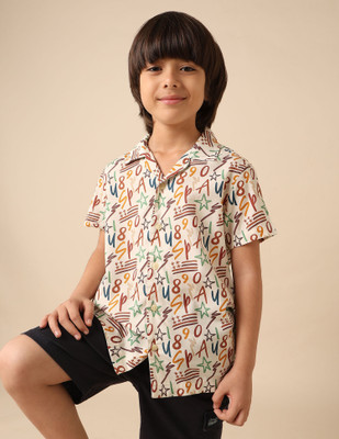 U.S. POLO ASSN. Boys Printed Casual Multicolor Shirt