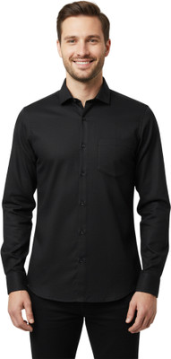 Miraque Men Solid Formal Blue Shirt