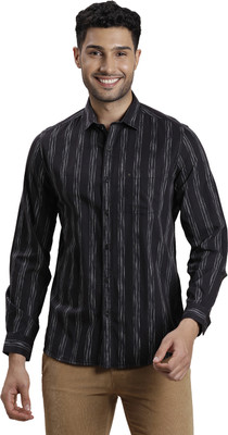TURTLE Men Checkered Casual Black Shirt