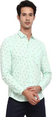 V-MART Men Printed Casual Black, Light Green Shirt