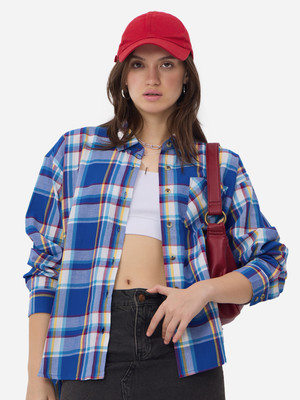 The Souled Store Women Checkered Casual Multicolor Shirt