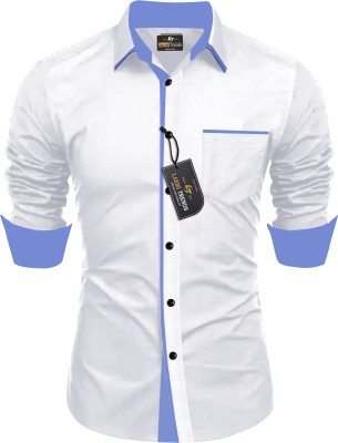 Shreehari Fashion Men Solid Casual White Shirt