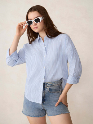 OUTZIDR Women Solid Casual White Shirt