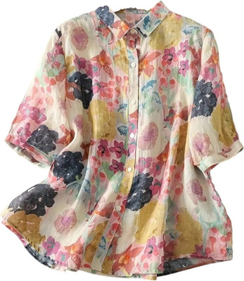 RIEKA Women Floral Print Casual Multicolor Shirt