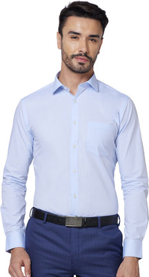 PARK AVENUE Men Solid Formal Blue Shirt