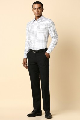 Allen Solly Men Checkered Formal White, Grey Shirt