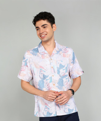 WROGN Men Printed Casual Blue, White Shirt