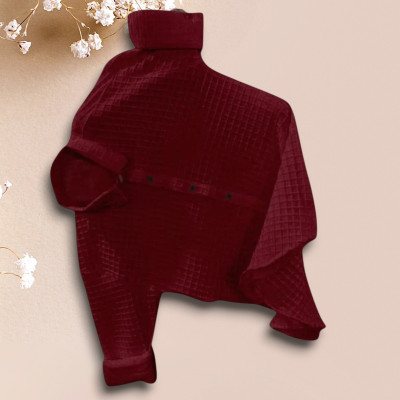 SID FAB Men Self Design Casual Maroon Shirt