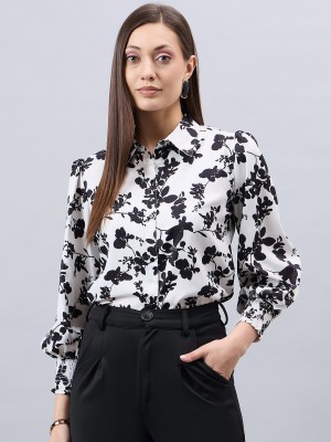 Style Quotient Women Printed Casual White Shirt