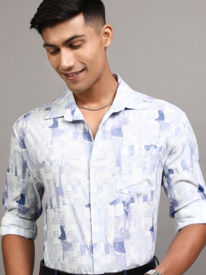 Guptaji Clothing Men Printed Formal Purple, White Shirt