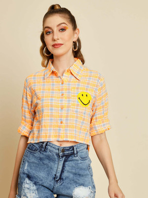 TANDUL Women Checkered Casual Multicolor Shirt