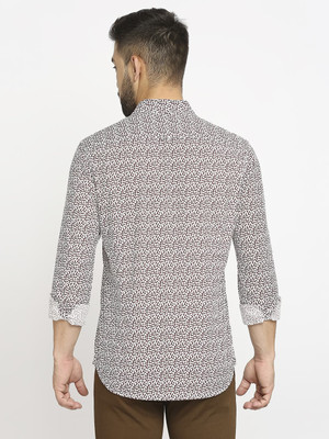 BASICS Men Printed Casual Brown Shirt