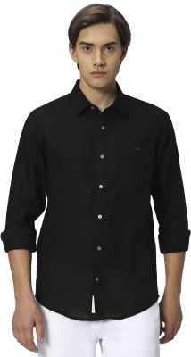 MUFTI Men Solid Casual Black Shirt