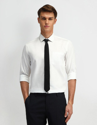 ARROW Men Solid Formal White Shirt
