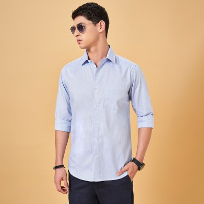 Byford by Pantaloons Men Solid Formal Light Blue Shirt