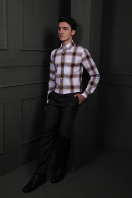 LOUIS STITCH Men Checkered Casual Multicolor Shirt