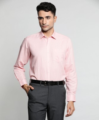 VAN HEUSEN Men Solid Formal Pink Shirt