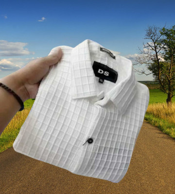 Thinkwhat Fashion Men Solid Casual White Shirt