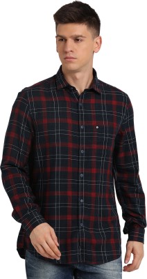 TURTLE Men Checkered Casual Black Shirt