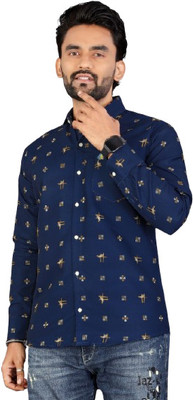 ISUEL FAB Men Checkered Formal Blue Shirt