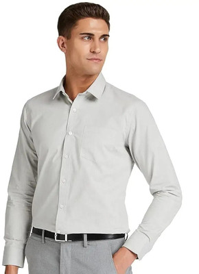 SHIFFON Men Solid Casual Grey Shirt