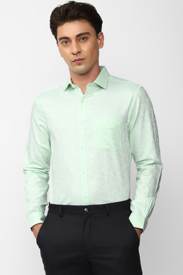 PETER ENGLAND Men Solid Formal Light Green Shirt