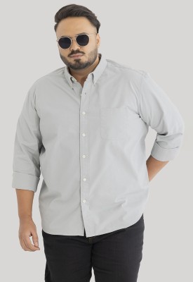 Snitch Men Solid Formal Grey Shirt