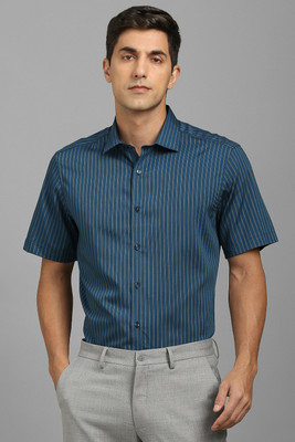 LOUIS PHILIPPE Men Striped Formal Blue Shirt