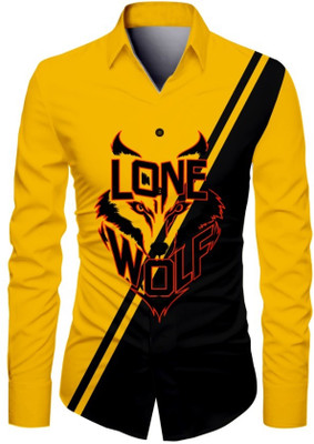 JRKENTERPRISE Men Printed Casual Yellow Shirt