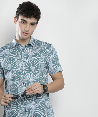 The Indian Garage Co. Men Printed Casual Blue Shirt