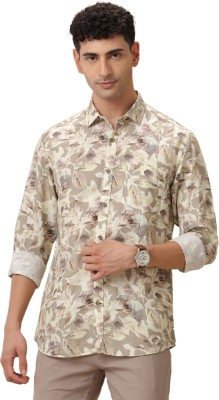 Linen Club Men Printed Casual Multicolor Shirt