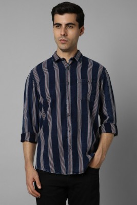 LOUIS PHILIPPE Men Striped Casual Dark Blue, White, Red Shirt