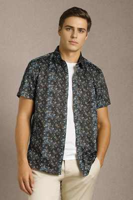 LOUIS PHILIPPE Men Printed Casual Black Shirt
