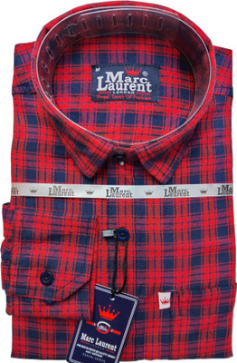 Shreyash Trend Men Solid Casual Red, Blue Shirt