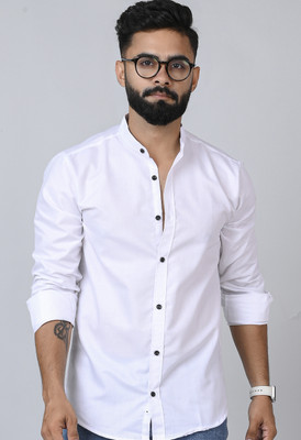 ANP BIHARIKA Men Solid Casual White Shirt