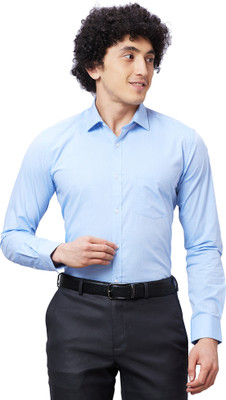 PARK AVENUE Men Solid Formal Blue Shirt