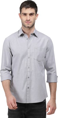 DARREN MILLER Men Self Design Casual Grey Shirt