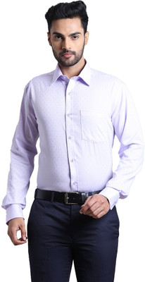 PARK AVENUE Men Self Design Formal Purple Shirt