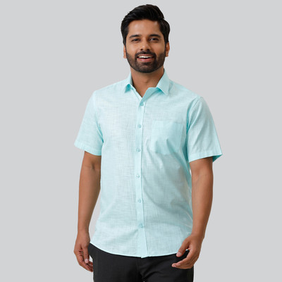 Ariser Men Solid Formal Light Blue Shirt