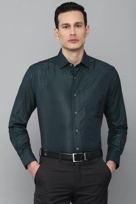 LOUIS PHILIPPE Men Self Design Formal Green Shirt