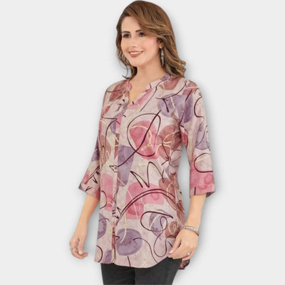KALLAXI Women Printed Casual Multicolor Shirt