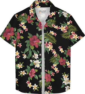 Hellcat Boys Printed Casual Black Shirt