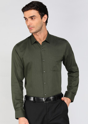 PETER ENGLAND Men Checkered Casual Dark Green Shirt