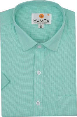 mukku creation Men Checkered Formal Light Green Shirt